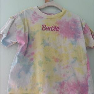 Cotton On Barbie Tie-Dye Tee in Pink, Yellow & Blue